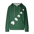 thumbnail image 3 of Women's St Patricks Day Sweatshirt Long Sleeve Crewneck Irish Shamrock Print Hoodie Plus Size Saint Patricks Shirt Clear M, 3 of 4