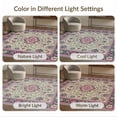 thumbnail image 6 of ODIKA Rose Medallion Floral Vintage Ornamental With Mauve Corner Motifs Pet Friendly & Kids Safe Play for Playroom, Bedroom, Reading Nook, 6 of 6