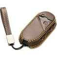 thumbnail image 3 of Vitodeco Genuine Leather Smart Key Fob Cover Compatible with Mini Countryman S ALL4, Countryman SE ALL4, Cooper 2 Door, Cooper S 4 Door, Convertible (4 Buttons, Brown), 3 of 5
