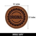 thumbnail image 2 of Original Circle Seal 2.5" Faux Leather Round Engraved Iron-On Patch - Brown, 2 of 6