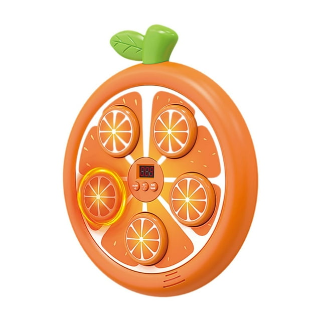 Máquina de boxeo musical, entrenador de boxeo para niños, boxeo electrónico, objetivo de pared, bolsa de arena, equipo de entrenamiento de boxeo para Naranja