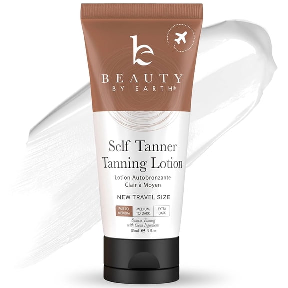 Tanning Lotion Self Tanner - USA Made with Natural & Organic Ingredients, Travel Size Self Tan Lotion, Non Toxic Gradual Tanning Moisturizer, Sunless Tanner for Fake Tan for Women & Men