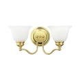 thumbnail image 2 of Livex Lighting Essex 2 Bath Light in Polished Brass, 2 of 12