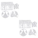 thumbnail image 1 of Matsuzay 4 Pieces Christmas Dies Snowflake Pattern Rust-proof Steel Card Mold Making High-carbon Paper Stenciling for Embossing Type1 NO1, 1 of 6