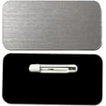 thumbnail image 3 of (3 pack) All Quality Name Tag/Badge Blanks - 25 Pack - Brushed Silver 1-1/2" X 3", Round Corners, Pin, 3 of 7