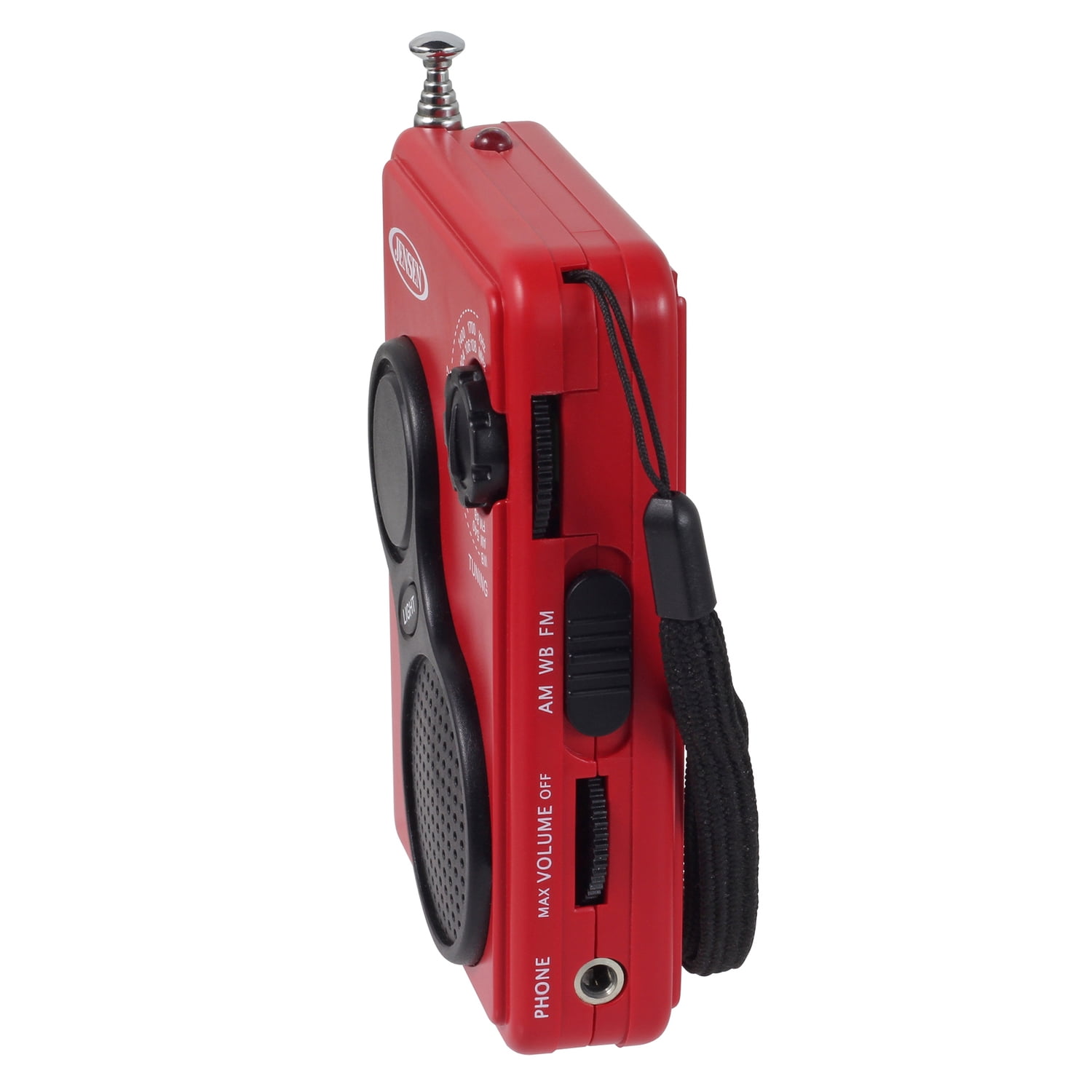 JENSEN Portable NOAA Emergency Weather Radio with Digital AM/FM/Alerts, LED Flashlight, AAA Battery Powered, JEP-100