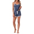 thumbnail image 2 of INSPIRE CHIC Women's Pajama Sets Sleepwear Lace Trim Tops with Shorts Spaghetti Strap Camisole Loungewear M Naxy, 2 of 6