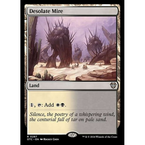 MtG Outlaws of Thunder Junction Commander Rare Desolate Mire #287