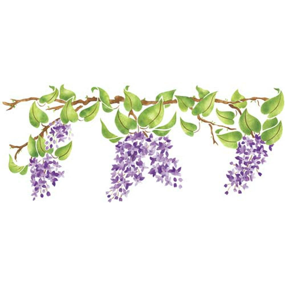 Lilac Branch Wall Stencil SKU #2076 by Designer Stencils - Walmart.com - Walmart.com