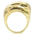 thumbnail image 4 of Luxe Jewelry Designs Women's Gold Plated Brass Hammered Curve Design Ring - Size 5 (Pack of 2), 4 of 4