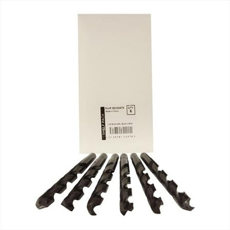 

Disston E0100878 Blu-Mol 0.44 In. Diameter Black Oxide Jobber Length Drill Bit- 6 Pack