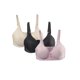thumbnail image 1 of SOSTEN CHIC Mujeres Cómodo Suave Elástico Básico de Cobertura Completa Sin Aros Sin Alambres Sostenes de Uso Diario 3 Pcs Negro+Rosa Pálido+Albaricoque-Floral 40/90 Ajuste 36A 36B, 1 of 6