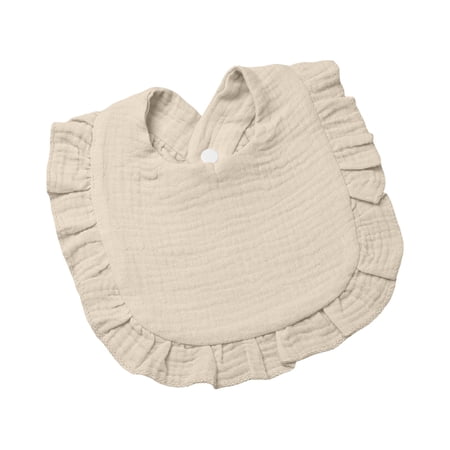 YOUYEDIAN Baby Bibs for Drooling and Teething Newborn Cute Drool Bibs Infant Casual Bibs for Baby Boy Girl (Light Brown One Size)