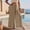 Khaki, variant on Pants For Women Cotton Linen Pleated Wide Leg Skirt Pants with Belt High Waist Casual Summer Vacation Trousers Khaki L