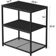 thumbnail image 3 of Kitchen Island with 3 Shelves, Kitchen Shelf with Large Workstation, Bakers Rack, Workbench, Metal Frame, 3 of 7