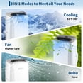 thumbnail image 3 of Powerful 14,000 BTU Portable Air Conditioner - 3-in-1 Cooling, Dehumidifier & Fan - Fast Cooling for Up to 850 Sq Ft - Quiet Operation, Remote, LCD Display - Ideal for Bedroom, Apartment, Office, 3 of 8