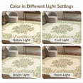 thumbnail image 7 of ODIKA Neutral Retro Boho Botanical Clustered Motif Pastel Border Vintage Stain Resistant Thin Throw for Entryway, Kitchen, Laundry Room, 7 of 7