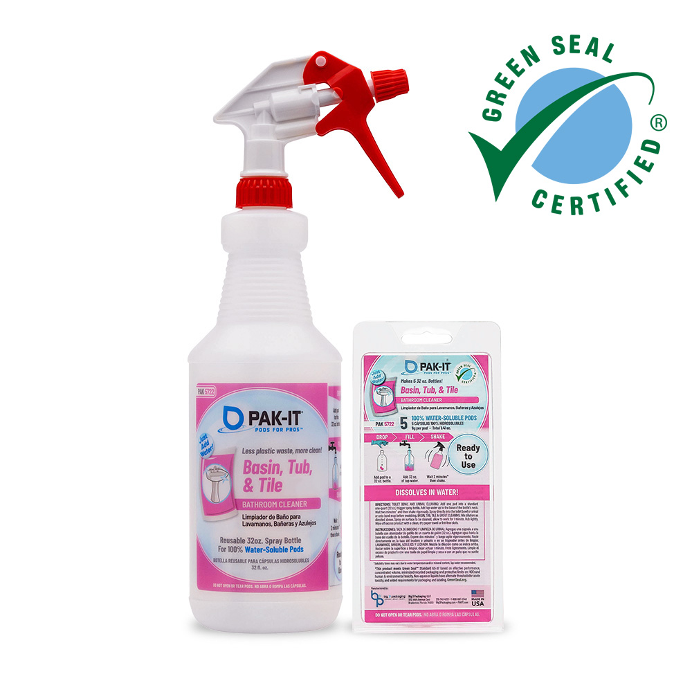 PAK-IT® Basin, Tub & Tile Bathroom PRO Cleaning Kit