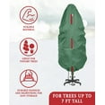 thumbnail image 2 of Hold N' Storage Upright Christmas Tree Storage Bag for Topiary and Holiday Tree up to 7 ft Tall - Green, 2 of 8
