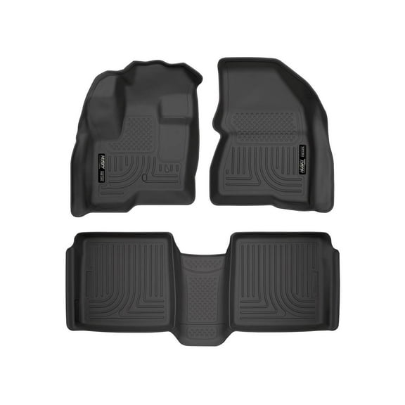 Husky Liners 98741 Weatherbeater Floor Mats Fit 2009-2019 Ford Flex, 2010-2019 Lincoln MKT - Front/2nd Seat - Black