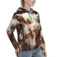 thumbnail image 6 of Lsque Cow With Butterflies Pattern Casual Women's Hoodie,Hooded Sweatshirt with Kangaroo Pocket,Pullover Hoodie with Eye-catching Drawstrings-Medium, 6 of 7