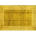 thumbnail image 1 of Ahgly Company Indoor Rectangle Abstract Yellow Contemporary Area Rugs, 2' x 4', 1 of 4