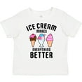 thumbnail image 3 of Inktastic Ice Cream Makes Everything Better Boys or Girls Toddler T-Shirt, 3 of 5
