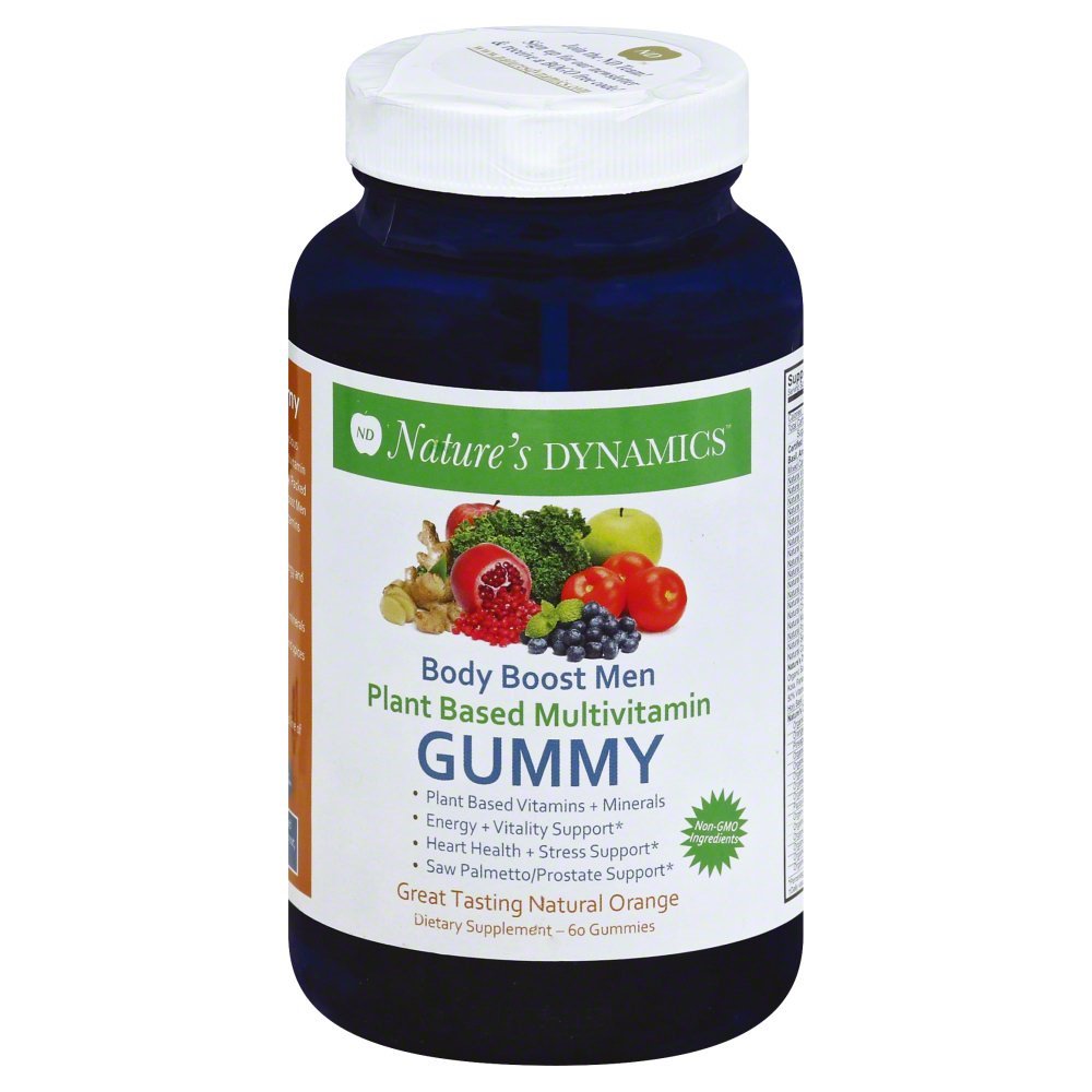 Nature's Dynamics Body Boost Men Multivitamin Gummy, Natural Orange, 60