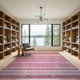 thumbnail image 2 of ODIKA Pink Cheetah Print Leopard Spotted Zebra Stripe Tiger Border Low Profile Flatwoven for Great Room, Indoor Open Concept, Large Living, 2 of 7