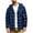 Navy, variant on hoksml Men's Plaid Shirt Jacket - Button Front Flannel Overshirt with Chest Pocket, Soft Lightweight Casual Top for Spring Fall