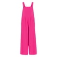 thumbnail image 3 of Ticikt Girls Overalls Kids Casual Sleeveless Wide Leg Jumpsuit Loose Rompers with Pockets, 3 of 5