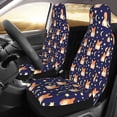 thumbnail image 2 of Zufioo Corgi Lying With Moons And Stars Full Set Car Seat Covers with Soft Padding 2PCS Universal Auto Front Seats Protector Fits Cars, SUVs, Sedans, and Trucks, 2 of 7