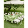 thumbnail image 3 of Outdoor Tablecloth with Umbrella Hole and Zipper, Vintage Green Rectangle Table Cloth 60x84 Inch Waterproof Tablecloth, Retro Botanical Abstract Art Picnic Table Cover for Patio Camping, 3 of 7
