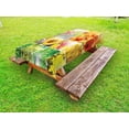 thumbnail image 1 of Country Outdoor Tablecloth, Flourishing Spring Collage with Grapes Trees and Sunflowers Seasonal Countryside, Decorative Washable Fabric Picnic Table Cloth, 58 X 84 Inches,Multicolor, by Ambesonne, 1 of 2