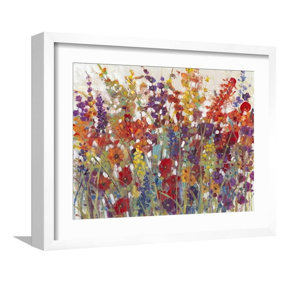 Art.com Variety of Flowers II Art Print by Tim O'toole, White Frame Wall Art, 21" x 17"