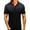 Black, variant on Pitauce Men's Short Sleeve Button Down Dress Shirts Gradient Color Casual Loose Fit V-Neck Lapel Collar Tunic Tops Summer Lightweight Breathable Golf Shirts