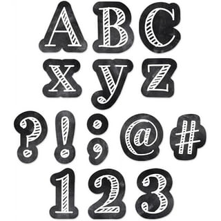 FreshCut Crafts | Bulletin Board Letters & Numbers, Black 3 in. Capital  Alphabet Letters, Numbers, Punctuation, US Made Card Stock Punch Out  Letters