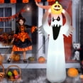 thumbnail image 2 of Gymax 6FT Halloween Inflatable Blow Up Ghost w/ Pumpkin LED Lights Yard Decoration, 2 of 9