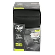 Auto Drive 2 Piece Low Back Memory Foam Car Seat Cover Polyester Black, Universal Fit, 2010SC11