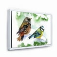 thumbnail image 3 of Designart 'Forest Birds Sitting On Snowy Fir Tree Branch' Traditional Framed Canvas Wall Art Print, 3 of 5