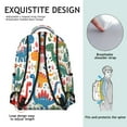 thumbnail image 5 of Cute Dinosaur Pattern Backpack for School,Cute School Bag,Schoolbag with Adjustable Shoulder Straps & Padded Back,15.3"x11"x7.1".﻿, 5 of 6