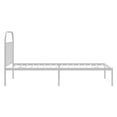 thumbnail image 5 of vidaXL Metal Bed Frame with Headboard White 100x200 cm, 5 of 5