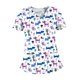 thumbnail image 1 of Camiseta exfoliante con cuello en V para enfermera, uniforme de trabajo para SPA, cosmetología, cómoda, estampado de animales, camiseta de manga corta SG, 1 of 8