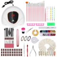 thumbnail image 1 of 117 PCS Kit de archivo de esmalte de uñas eléctrico portátil con lámpara de uñas LED UV de 72 W Lámpara secadora de manicura de gel Uñas acrílicas Forma de pulido de gel Herramientas Suministros Set M, 1 of 5