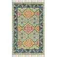 thumbnail image 2 of SAFAVIEH Aspen Emely Floral Wool Area Rug, Light Green/Black, 4' x 6', 2 of 7