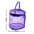 thumbnail image 2 of S Knitting Yarn Storage Bag Holder Portable Accessories Organizer Tote Travel Weave Purple, 2 of 6