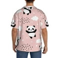 thumbnail image 5 of Fotbe Panda print Short Sleeve Button Down Shirts for Men Casual Summer Beach Wrinkle Free Shirt-X-Large, 5 of 7