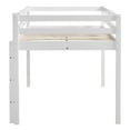 thumbnail image 6 of Tcbosik Twin Size Solid Pine Wood Low Loft Bed with Ladder and Guardrails, White, 6 of 8