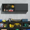 thumbnail image 2 of Metal Wall Cabinet, Garage Wall Cabinet with Adjustable Shelf and Flip-Up Door, 31.5” W Metal Tool Cabinet, Wall Mounted Cabinet for Kitchen,Garage,Workshop, Assembly Required, 2 of 9
