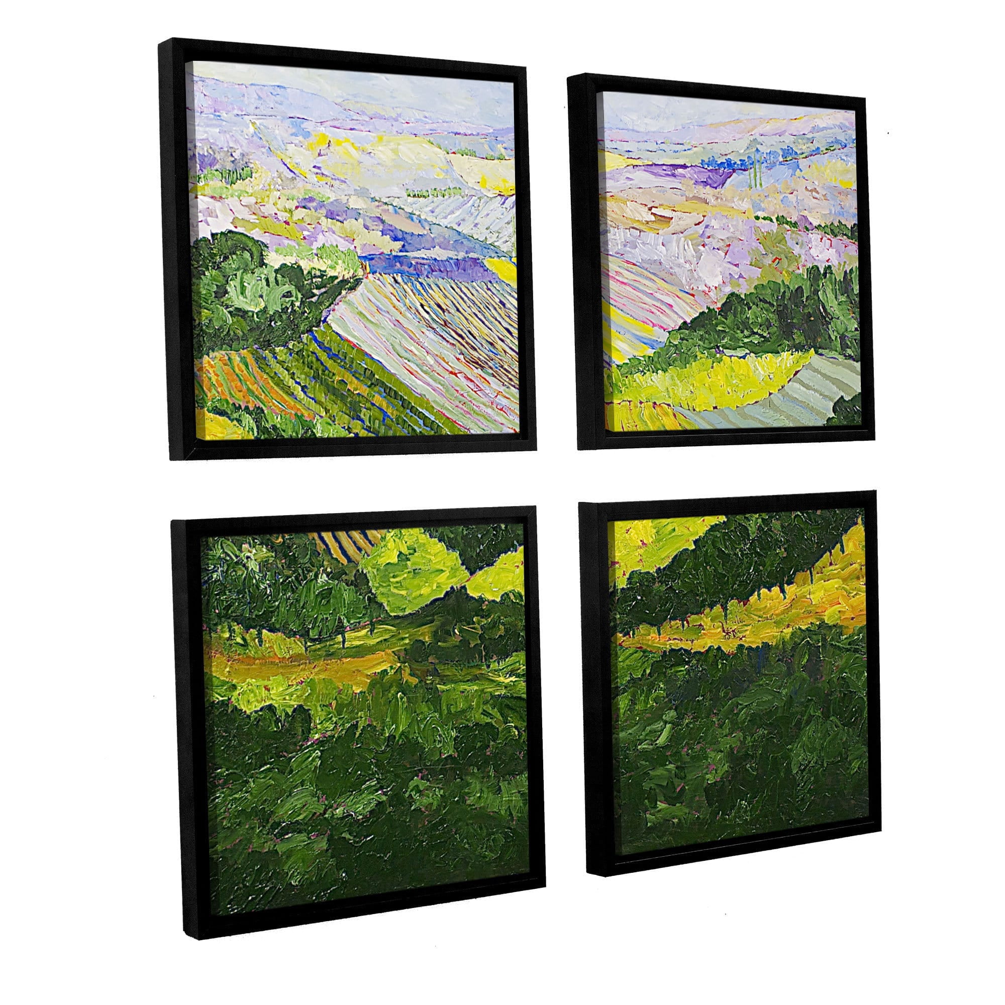 ArtWall Allan Friedlander "Forest And Harvest" 4-Piece Floater-framed Canvas Square Set